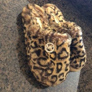 Michael Kors cheetah print house slippers